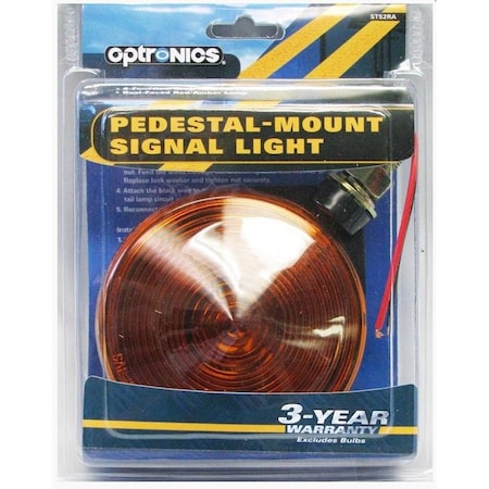 Optronics Retail Pack; Red/Yellow Dual Face Pedestal Mount Stop/Turn/Tail Light ST52RA